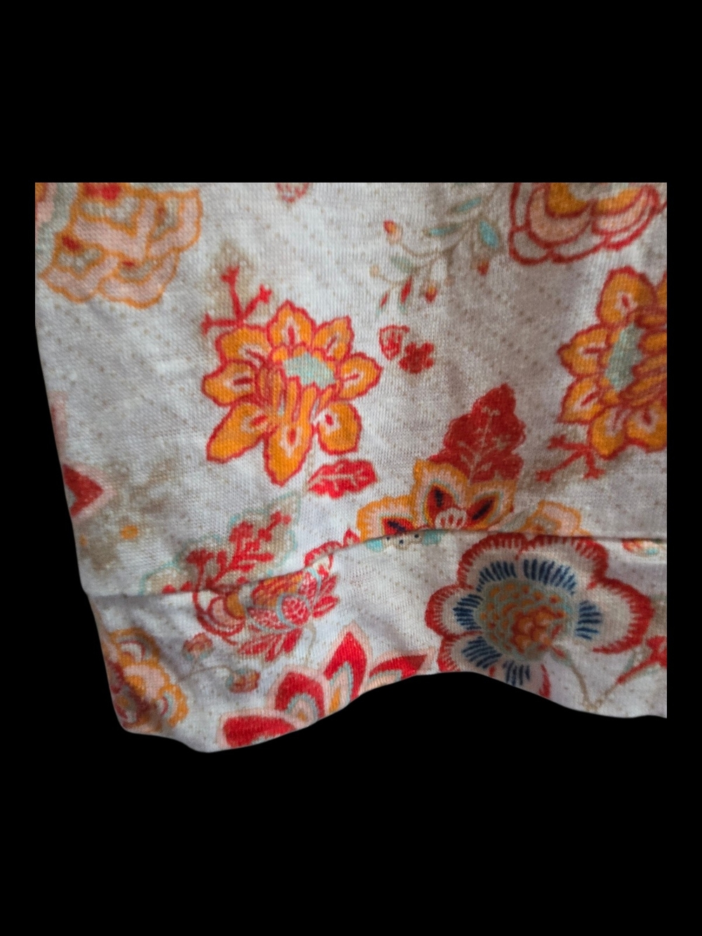 J. Jill Floral Twist-Front Linen Sleeveless Top - Picture 5 of 7